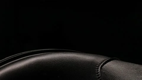 Man working with leather, shoemaker designer fashion work with shoes boots close Stock Footage 143703340