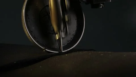 Man working with leather, shoemaker designer fashion work with shoes boots close Stock Footage 143705473