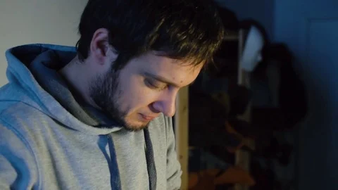 Man working with leather using crafting DIY tools Stock Footage 71389759