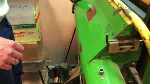 Man working on the machine Video stock 102643753