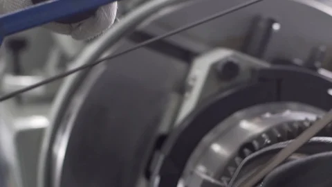 Man working with machine side close up Video stock 129639776