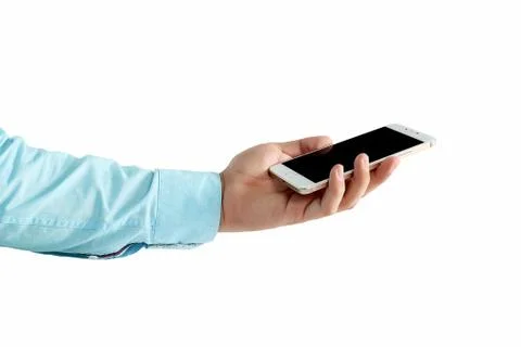 Man working on mobile. Foto stock