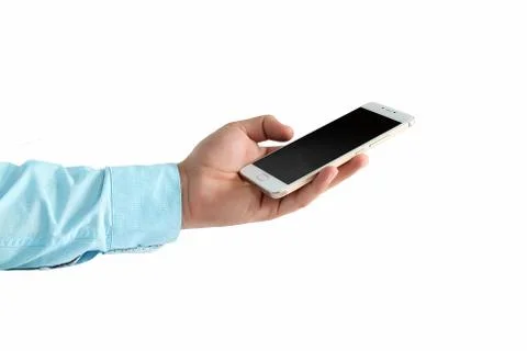 Man working on mobile. Stock Photos