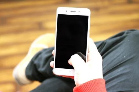 Man working on mobile. Stock Photos