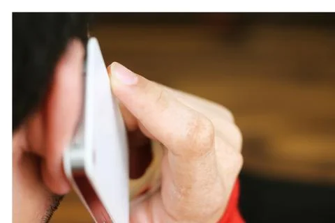 Man working on mobile. Stock Photos