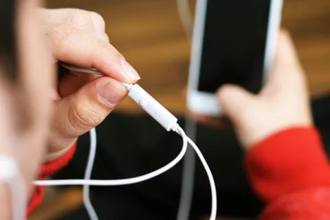 Man working on mobile. Stock Photos