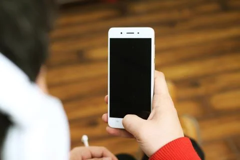 Man working on mobile. Stock Photos