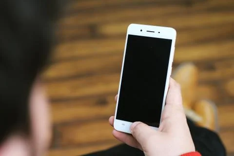 Man working on mobile. Stock Photos