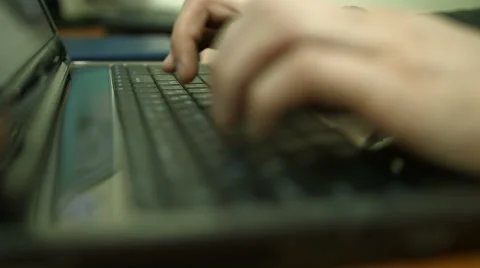 Man working for notebook Video stock 47750159