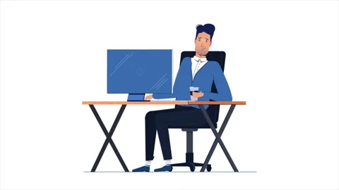 Man Working An Office Stock Footage 283901549