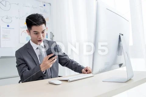 Man working in office Stock Photos