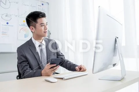 Man working in office Stock Photos