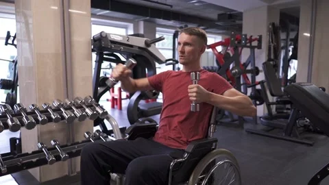 Man working out at the gym Stock Footage 205618205