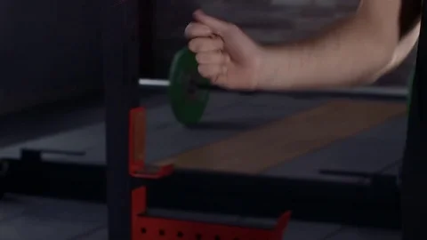 Man working out jumping rope in a gym Stock Footage 77325184