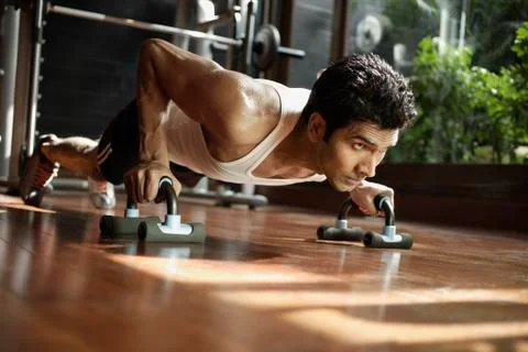 Man working out Stock Photos