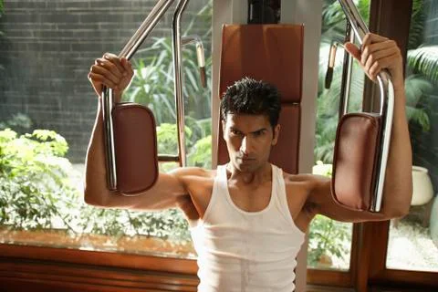 Man working out Stock Photos