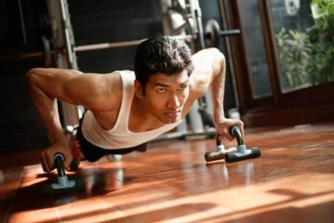 Man working out Stock Photos