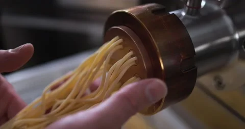 Man working with Pasta manufacture machine - Home made pasta 動画素材 162550771