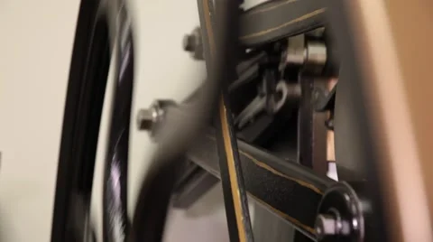 Man working on a printing press Stock Footage 66606953