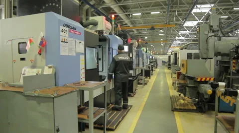 Man working at programmable machine Stock Footage 63598110