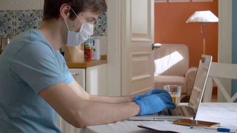 Man working remotely Stock Footage 127080193