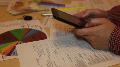 Man working on a tablet Stock Footage 59745250