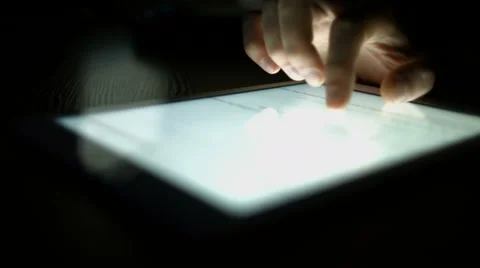 Man working for tablet PC Stock Footage 47752607