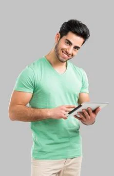 Man working with a tablet, Stock Photos