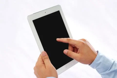 Man working on tablet. Stock Photos