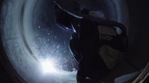 The man working the welding Stock Footage 44350351
