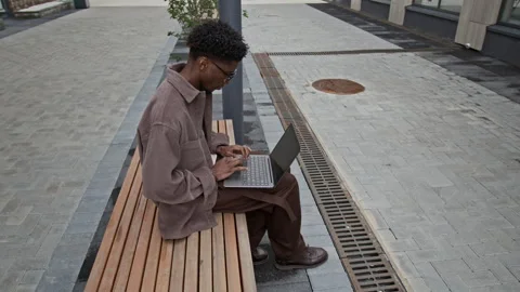 Man Working on Wooden Bench Stock Footage 320005261