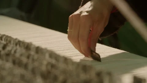 Man working on wool 库存影片 141518873