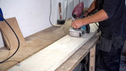 Man working in workshop Stock Footage 95175460