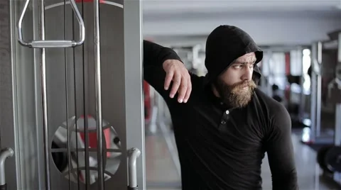 Man workout in the gym Stock Footage 56636562