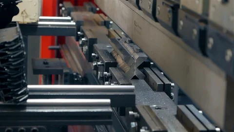 The man works behind the machine Stock Footage 128352060