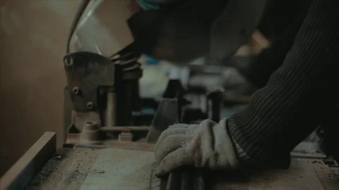 The man works at a factory Stock Footage 83206543