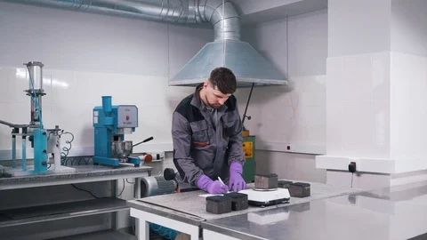 A man works in a lab close-up Stock Footage 112152144