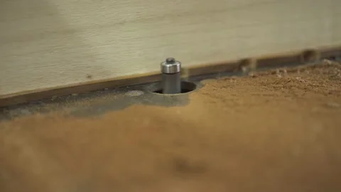 A man works on a milling machine Stock Footage 134615748