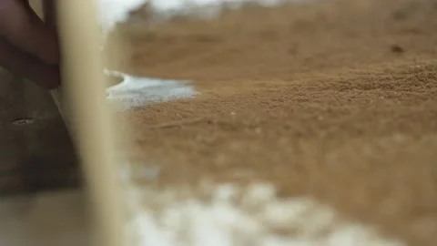 A man works on a milling machine Stock Footage 134615791