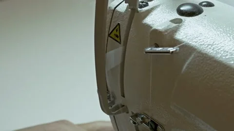 Man works on sewing machine. Stock Footage 61250509