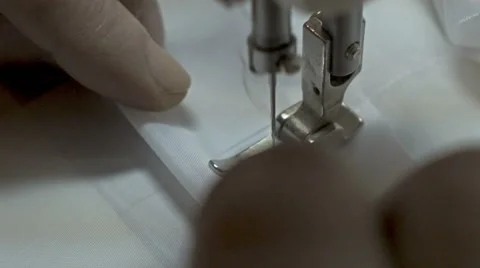 Man works on sewing machine. Stock Footage 61250617