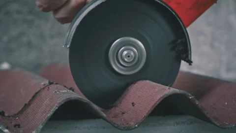 Man Works as a Slate Grinder Stock Footage 252124673