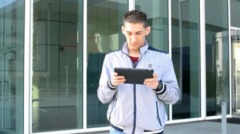 Man works on a tablet  스톡 동영상 37202086