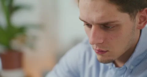 Man Works on Tablet Stock Footage 276360740