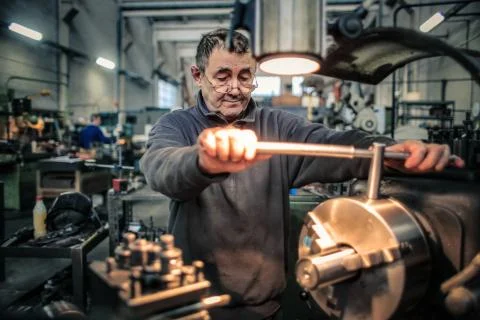 Man in workshop Stock Photos
