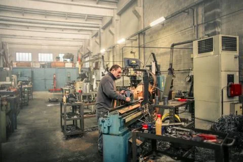 Man in workshop Stock Photos