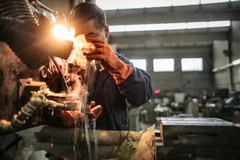 Man in workshop Stock Photos