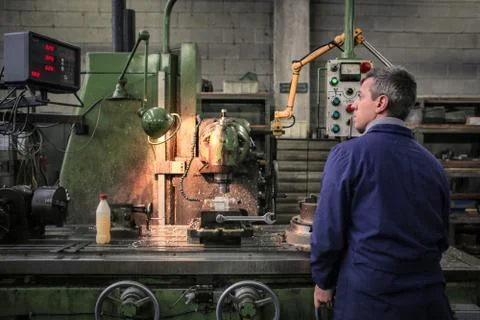 Man in workshop Foto stock