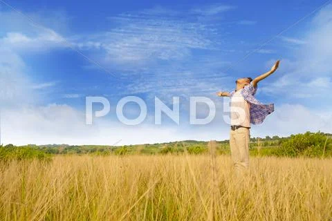 Man worship god Stock Photos