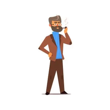 Man Writer Vector Illustration Stock Illustration
